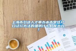 上海市引进人才申办本市常住户口试行办法的细则什么时候出台？