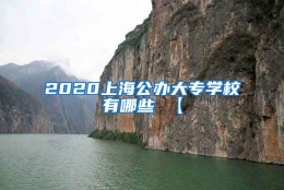 2020上海公办大专学校有哪些 【