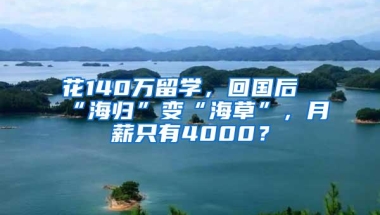 花140万留学，回国后“海归”变“海草”，月薪只有4000？