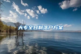 大专全日制落户方案