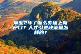 毕业2年了怎么办理上海户口？人才引进政策是怎样的？