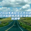 2018年高层次人才引进个人科研情况需提交的材料清单