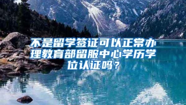 不是留学签证可以正常办理教育部留服中心学历学位认证吗？