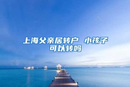 上海父亲居转户 小孩子可以转吗