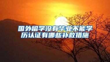 国外留学没有毕业不能学历认证有哪些补救措施