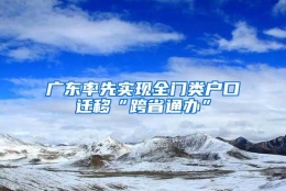 广东率先实现全门类户口迁移“跨省通办”