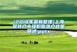 [2018年最新整理]上海居转户中级职称落户政策简述.pptx