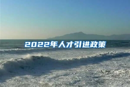 2022年人才引进政策