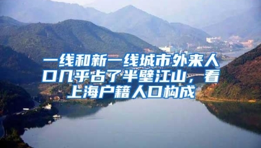 一线和新一线城市外来人口几乎占了半壁江山，看上海户籍人口构成