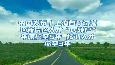 中国发布｜上海自贸试验区新片区人才“居转户”年限缩至5年 核心人才缩至3年