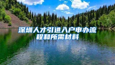 深圳人才引进入户申办流程和所需材料