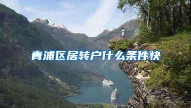 青浦区居转户什么条件快