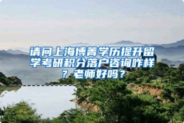 请问上海博菁学历提升留学考研积分落户咨询咋样？老师好吗？