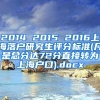 2014 2015 2016上海落户研究生评分标准(凡是总分达72分直接转为上海户口).docx