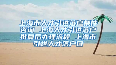 上海市人才引进落户条件咨询 上海人才引进落户批复后办理流程 上海市引进人才落户口