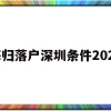 海归落户深圳条件2021(深圳海外人才引进落户条件2021)