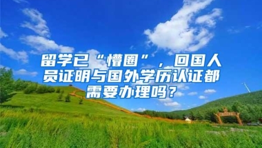 留学已“懵圈”，回国人员证明与国外学历认证都需要办理吗？