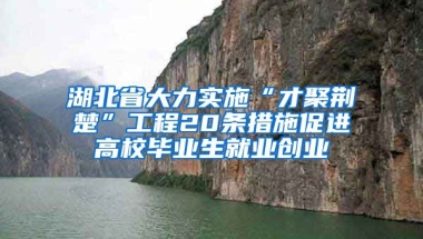 湖北省大力实施“才聚荆楚”工程20条措施促进高校毕业生就业创业