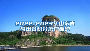 2022-2023年山东青岛出台积分落户细则