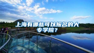 上海有哪些可以报名的大专学院？