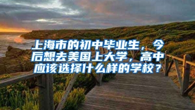 上海市的初中毕业生，今后想去美国上大学，高中应该选择什么样的学校？