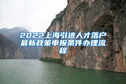 2022上海引进人才落户最新政策申报条件办理流程