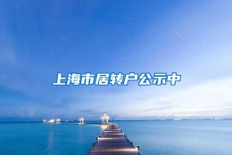 上海市居转户公示中