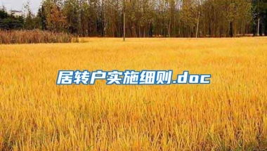 居转户实施细则.doc