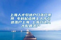 上海人才引进户口落户条件 专科起点博士人才引进落户上海 上海引进人才配偶落户