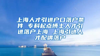 上海人才引进户口落户条件 专科起点博士人才引进落户上海 上海引进人才配偶落户