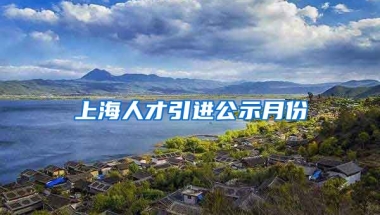 上海人才引进公示月份