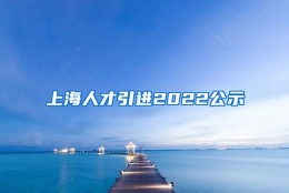 上海人才引进2022公示