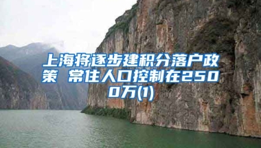 上海将逐步建积分落户政策 常住人口控制在2500万(1)