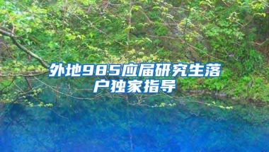 外地985应届研究生落户独家指导