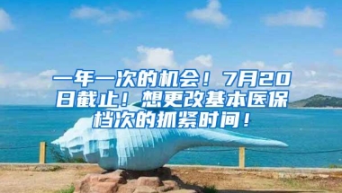 一年一次的机会！7月20日截止！想更改基本医保档次的抓紧时间！