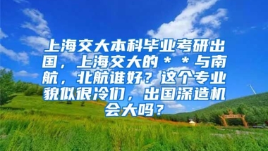 上海交大本科毕业考研出国，上海交大的＊＊与南航，北航谁好？这个专业貌似很冷们，出国深造机会大吗？