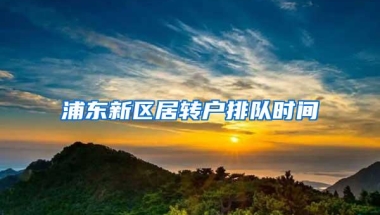 浦东新区居转户排队时间