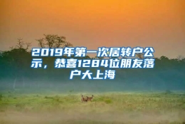 2019年第一次居转户公示，恭喜1284位朋友落户大上海