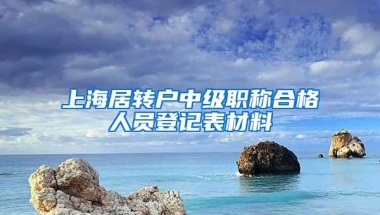 上海居转户中级职称合格人员登记表材料