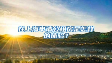 在上海申请公租房是怎样的体验？