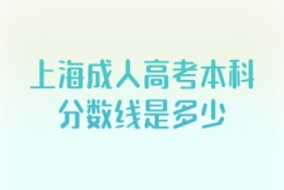 上海成人高考本科分数线是多少？