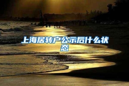 上海居转户公示后什么状态