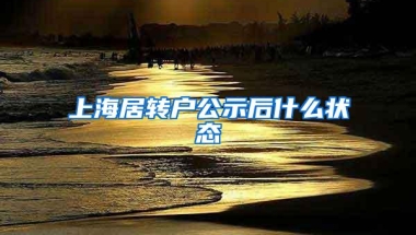 上海居转户公示后什么状态