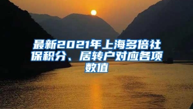 最新2021年上海多倍社保积分、居转户对应各项数值