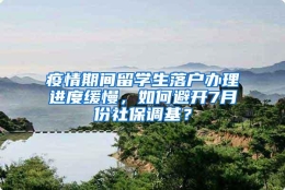 疫情期间留学生落户办理进度缓慢，如何避开7月份社保调基？