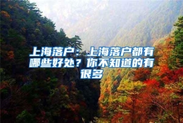 上海落户：上海落户都有哪些好处？你不知道的有很多