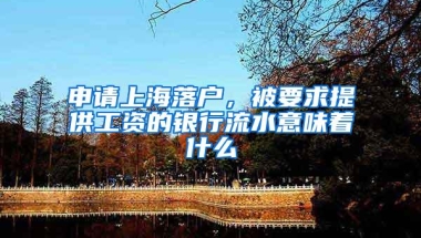 申请上海落户，被要求提供工资的银行流水意味着什么