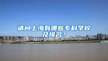 请问上海有哪些专科学校及排名？