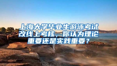 上海大学毕业生游泳考试改线上考核，你认为理论重要还是实践重要？