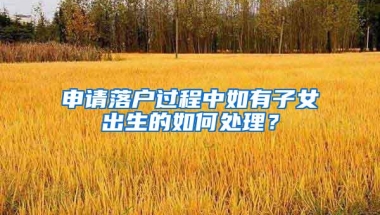 申请落户过程中如有子女出生的如何处理？